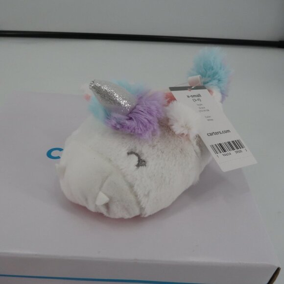 Carter's Girls Grace Unicorn Slipper Size X-Small Toddler 3-4 New in box - Picture 3 of 7